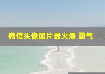 微信头像图片最火爆 霸气